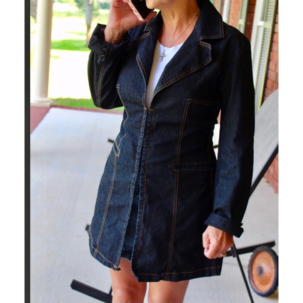 Vintage Denim Dark-wash Coat